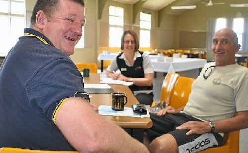 R U OK? Committee members Andrew “Grafto” Grafton, Headspace’s Sophia McLucas and John Felton. R U OK? Committee members Andrew “Grafto” Grafton, Headspace’s Sophia McLucas and John Felton.